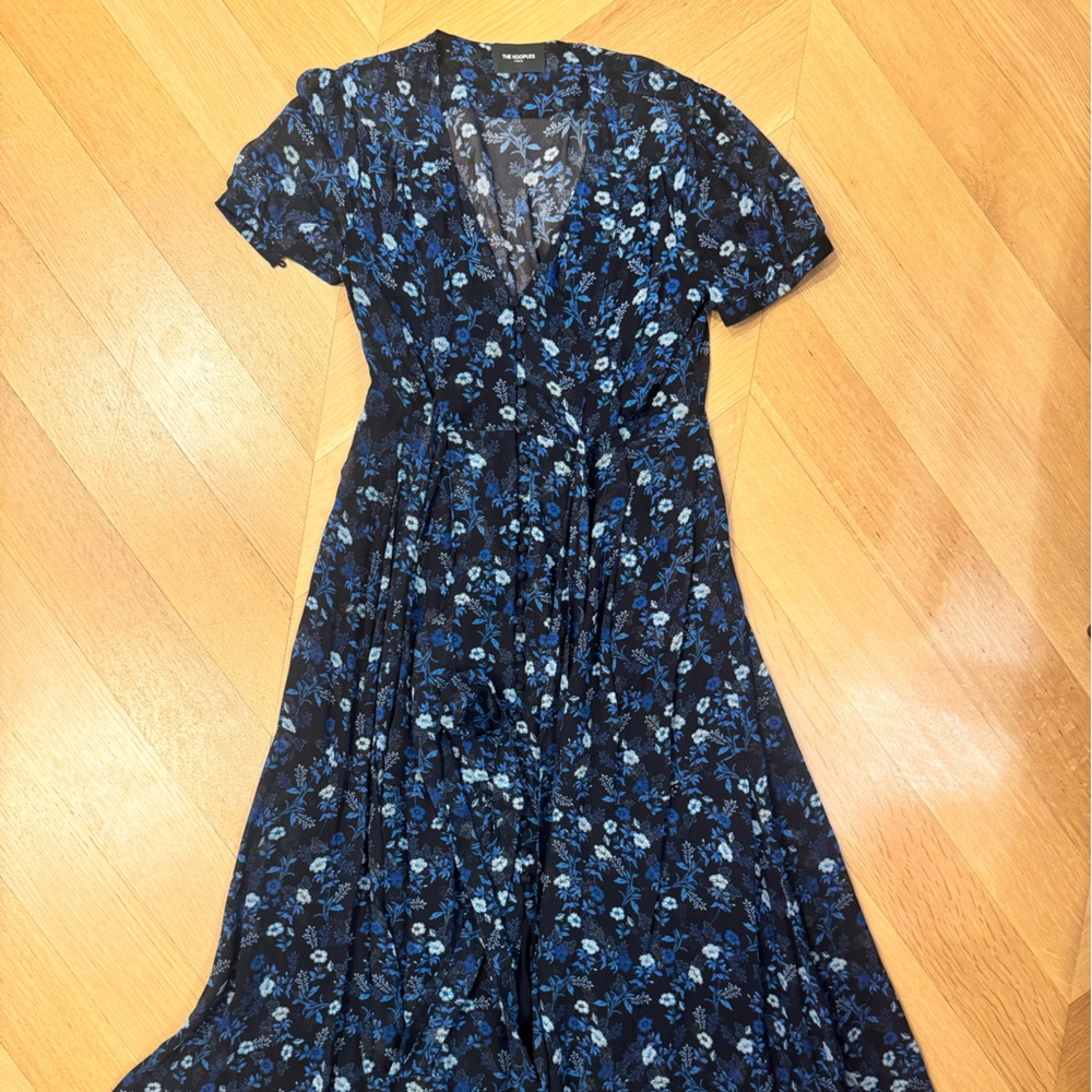 The Kooples Blue and Black Floral Dress
